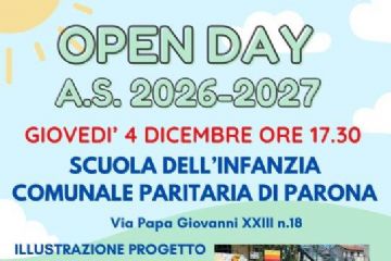Open Day Scuola dell&#39;Infanzia Comunale Paritaria anno scolastico 2026/2027
